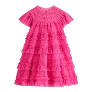 Mini Boden Tulle Tiered Pink Dress. Size 11/12